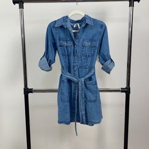 3/4 sleeve denim dress